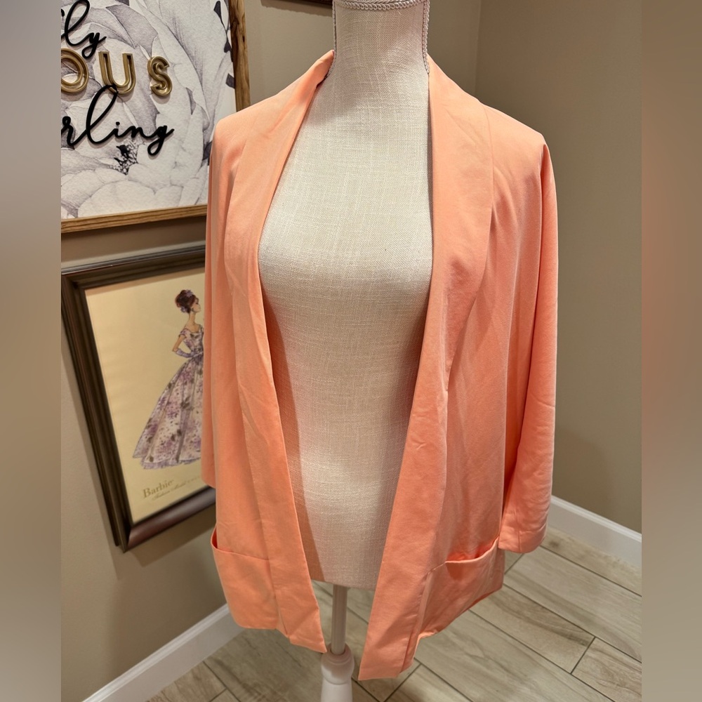 CHICO’S Super Soft Peach Open Blazer